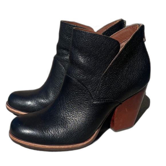 Kork-Ease Castaneda Ankle Booties - Western Boho - Black Leather - Women's 9 - Picture 3 of 9